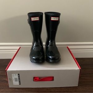 Black Gloss Hunter Rain Boots